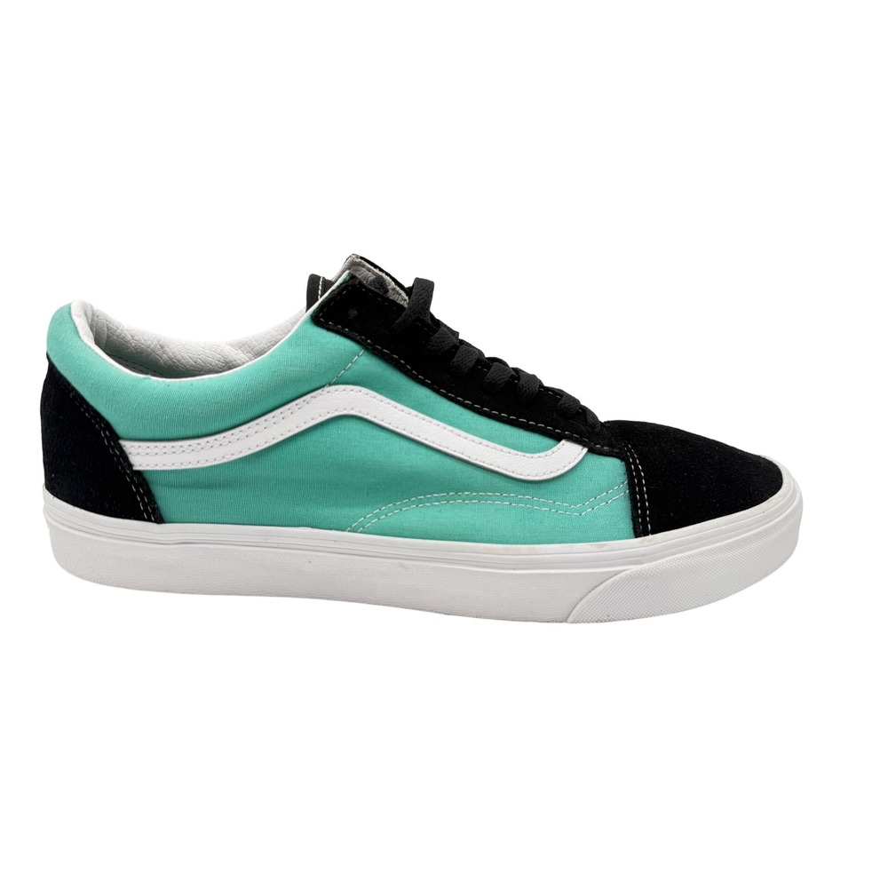 Vans Old Skool Sneakers Mens 13 Teal Black Excellent Low Top Skate Shoes